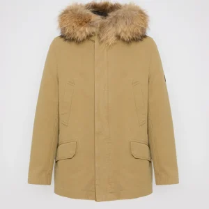 Parka courte garniture raccoon