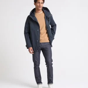 Parka courte en tissu technique mix coton