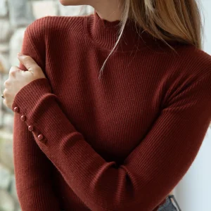 Top manches longues Talia terracotta