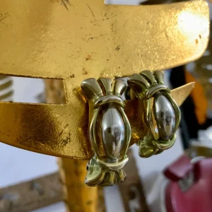 Boucles d’oreilles Métal doré et nacré Vintage Chic