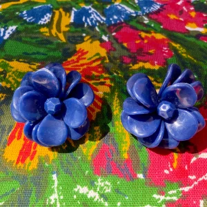 Accessoire Bijoux Boucles d’oreilles Fleurs Vintage 80