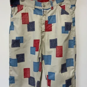 Jean à effets Patchworks de couleurs - Vintage 1980 Original