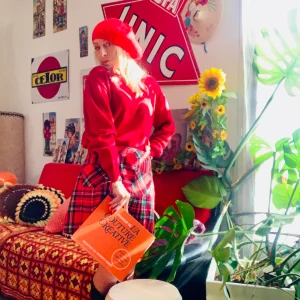 Jupe Écossaise Kilt Rouge Vintage 1990