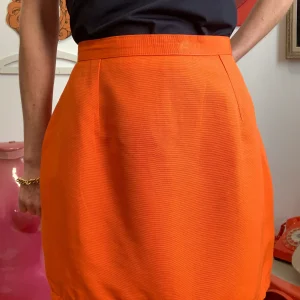 Mini Jupe courte orange Vintage 1990 France