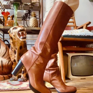 Superbes bottes Carel Cuir Italy Vintage