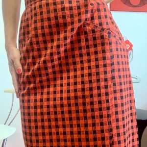 Jupe droite à carreaux Vintage Pépite 1980 Fun