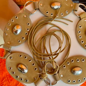 Superbe Ceinture en Daim Bohème Authentique 1970