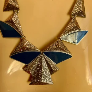 Collier métal argenté Vintage 2000 Façon 80’