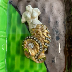 Exceptionnelle et grande Broche Années 30 Kalinger Sirène Vintage