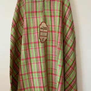 Jupe patineuse longue à carreaux Vintage Deadstock 1970 France élégance