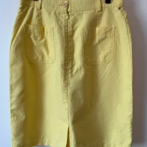 Jupe Jaune New man Vintage Coton Lin