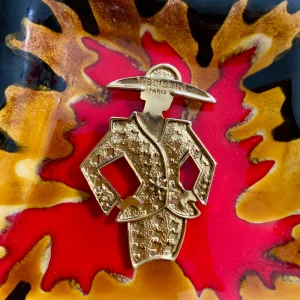Grande broche Vintage Femme Weinberg Paris 7 centimètres