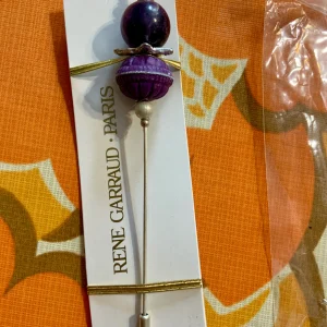 Bijoux Epingle France Paris René Garraud Vintage perle de verre Neuf