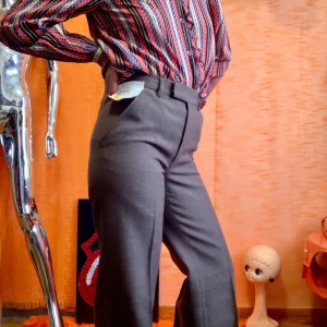 Authentique Pantalon Pattes d’elephant Marron Vintage Neuf 1970