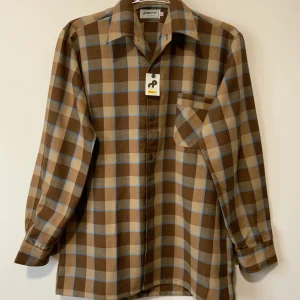 Chemise à carreaux Deadstock 1980 Tergal création France