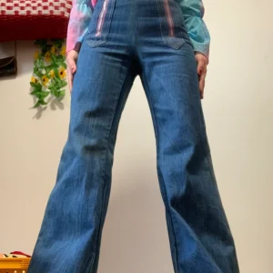 Sublime Jean Pattes d’éléphant 1970 Deadstock Modèle Elvis 1975