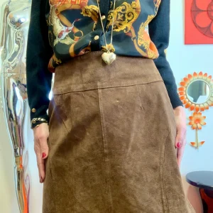 Jupe courte Daim Marron Vintage 1990