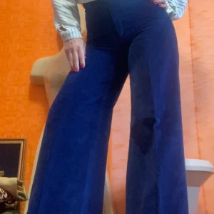 Incroyable Pantalon Pattes d’éléphant Velours épais Taille Haute Vintage 1970