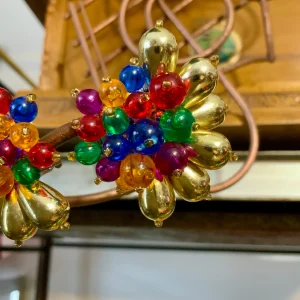 Boucles d’oreilles colorées Vintage 1980 Chic