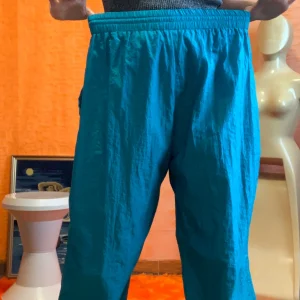 Pantalon Sport Matière fripée turquoise Vintage Etirel Original