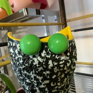 Boucles d’oreilles boules vertes Vintage 1980