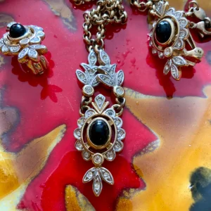 Ensemble de bijoux Collier et Boucles d’oreilles Vintage 90/2000’ Chic