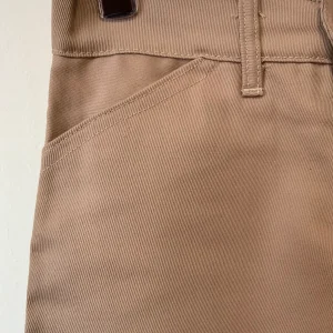 Pantalon Façon denim rose pastel avec surpiqûres Deadstock 1980 Neuf