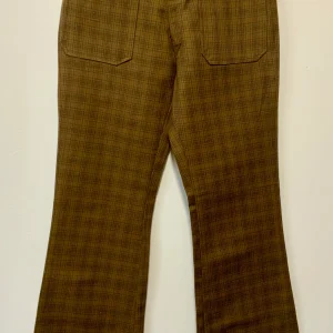 Pantalon Flare Carreaux Deadstock Vintage 1970 Pattes d’éléphant