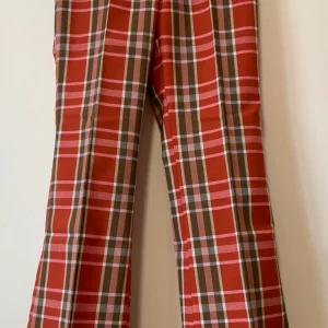 Superbe Pantalon Flare a carreaux Tergal Neuf Vintage 1970