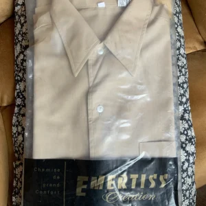 Chemise col pelle à tartes  Deadstock Neuve 1970