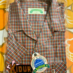 Chemise à Carreaux Deadstock 1980 Vintage Kidur France