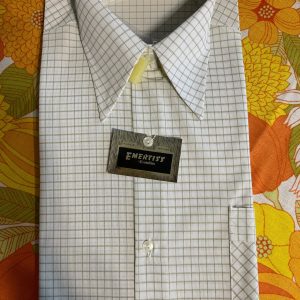 Chemise à carreaux et col pelles à Tartes Vintage Deadstock 1970