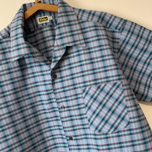 Chemise à Carreaux Coton Neuve 1970/80 Kidur France