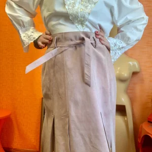 Jupe daim rose pastel Vintage fin 90’2000’ Chic