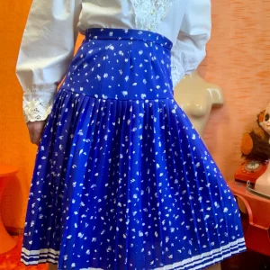 Jupe plissée Motifs Vintage France 1980