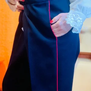 Pantalon sapeur pompier Tergal Vintage laine peignée avec sa ceinture