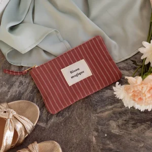 Pochette Bisou Magique rouge terracotta