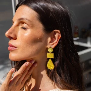 Boucles d’oreilles Ilaria jaune