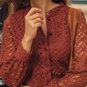 Chemise Lilia bordeaux