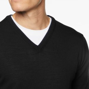 Horst: Pull à col en V en laine mérinos