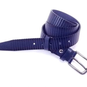 Ceintures en cuir texturée Marine