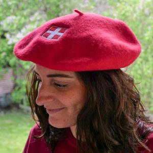 Béret Savoyard Rouge pour Femme