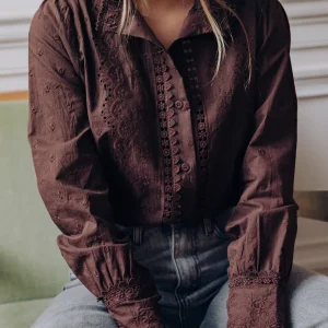 Blouse Anastea marron