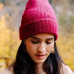 Bonnet Caméa rose prune