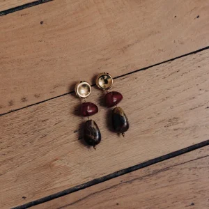 Boucles d’oreilles Celenie marron