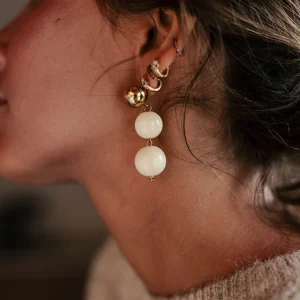 Boucles d’oreilles Noréa blanches