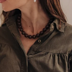 Collier Malio marron