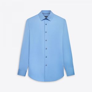 BUGATCHI: Chemise en tricot élastique uni Air Blue