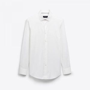BUGATCHI : Chemise en tricot élastique uni Blanc