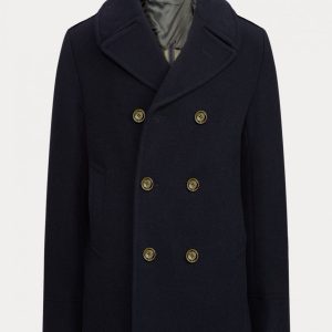 JACK VICTOR : Caban Croisé Marine